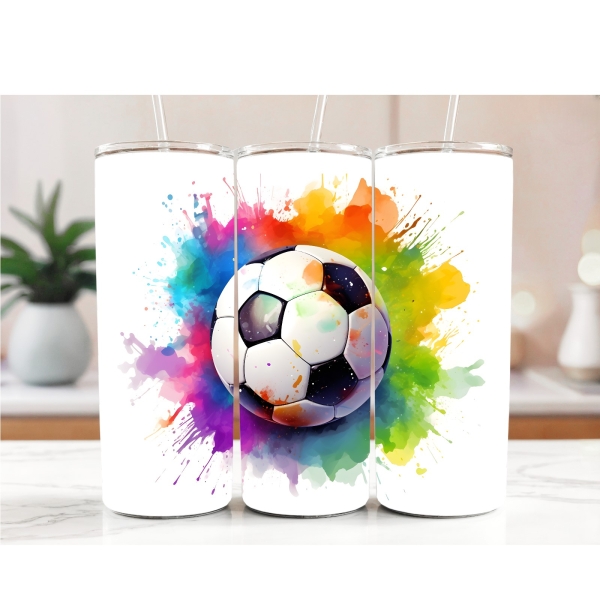 20 oz Tasse mit Fußball Motiv 1